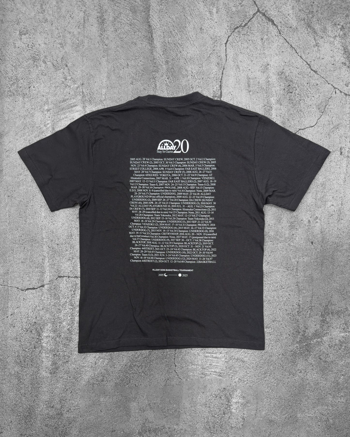 ALLDAY 20th ANNIV. TEE (SUMI BLACK)